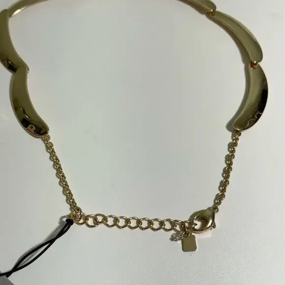 Robert Lee Morris Gold Plated Soho Collar Necklace Jewelry Statement Fashion NWT